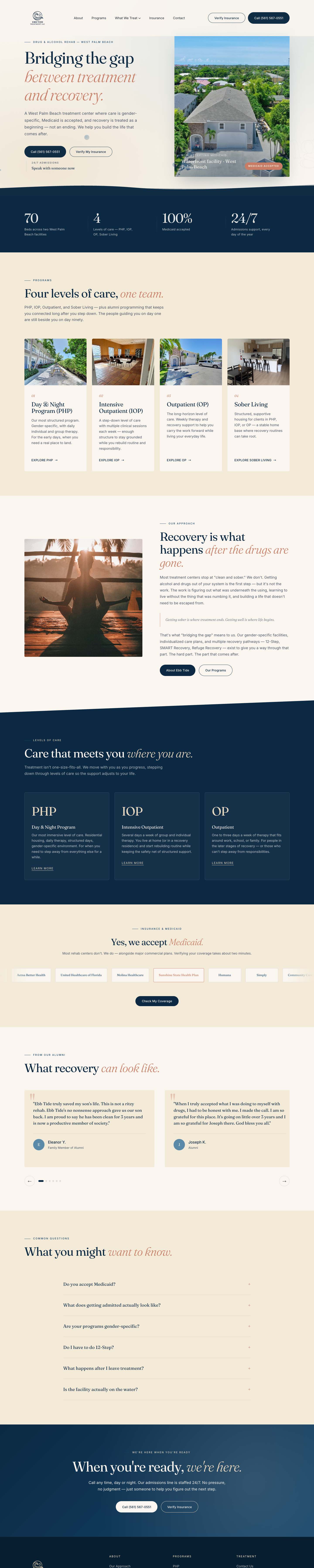 The Ebb Tide website